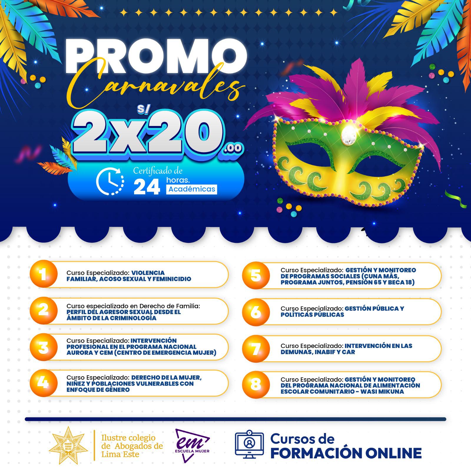 PROMO CARNAVALES 2X20