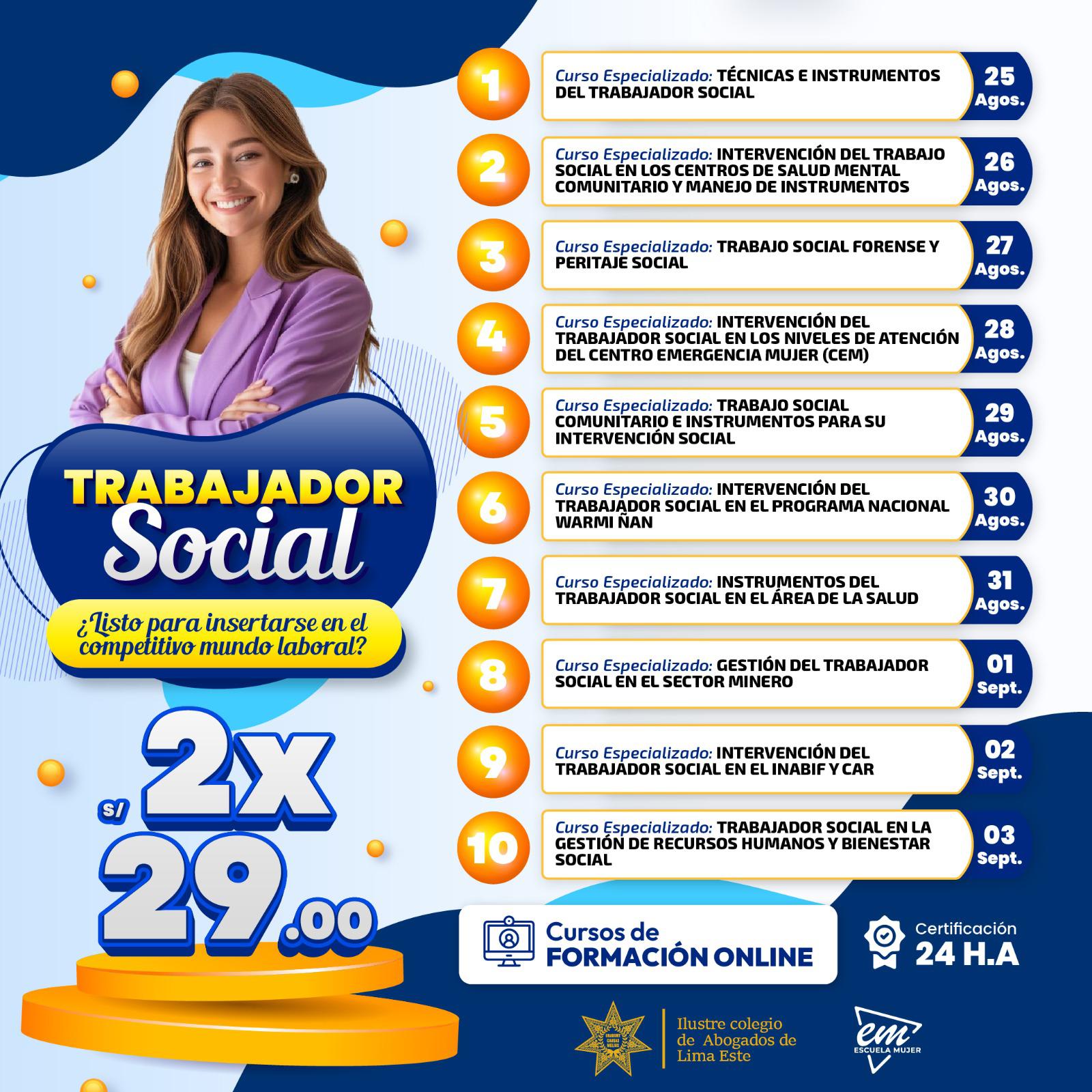 CURSO ESPECIALIZADO: TRABAJADOR SOCIAL EN LA GESTIÓN DE RECURSOS HUMANOS Y BIENESTAR SOCIAL